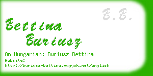 bettina buriusz business card